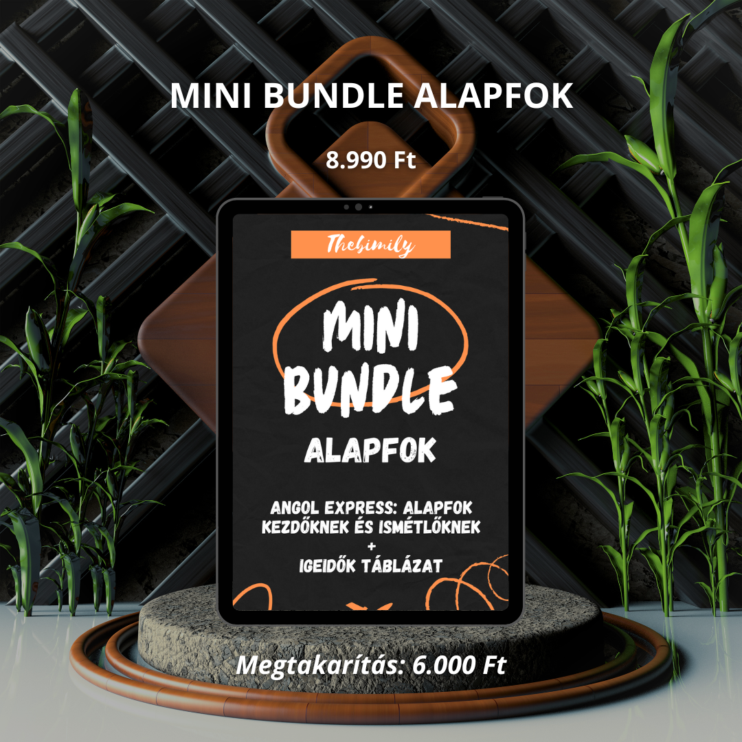 MINI BUNDLE ALAPFOK (Alapfok Kezdőknek könyv + Igeidők Táblázat minikönyv)